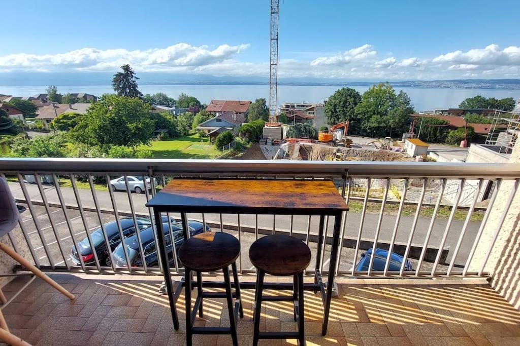 Appart Cosy Avec Vue Sur Le Lac Leman Évian-les-Bains Esterno foto